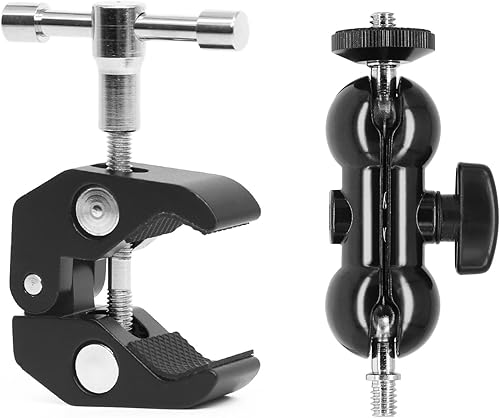 Miniatura 3 de Soporte de montaje para monitor con abrazadera de brazo de bola de doble cabeza esférica compatible con Ronin M Ronin MX Freefly MOVI