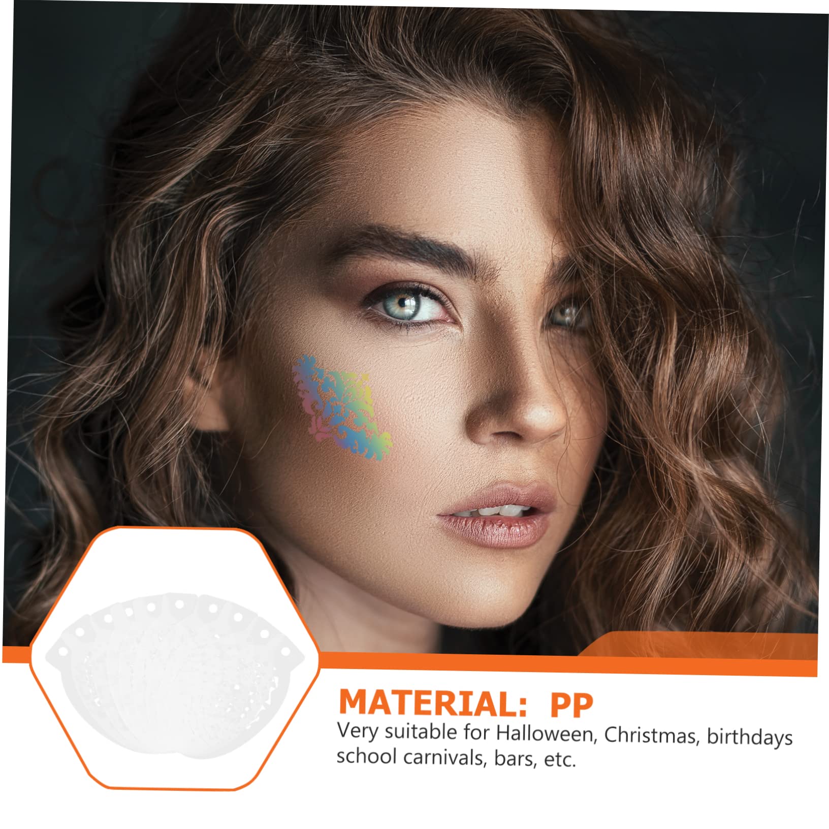 Angoily 42Pcs Reusable Face Body Painting Stencils for DIY Makeup for Halloween and Cosplay Parties Lightweight and Washable Templates for and Easy Application