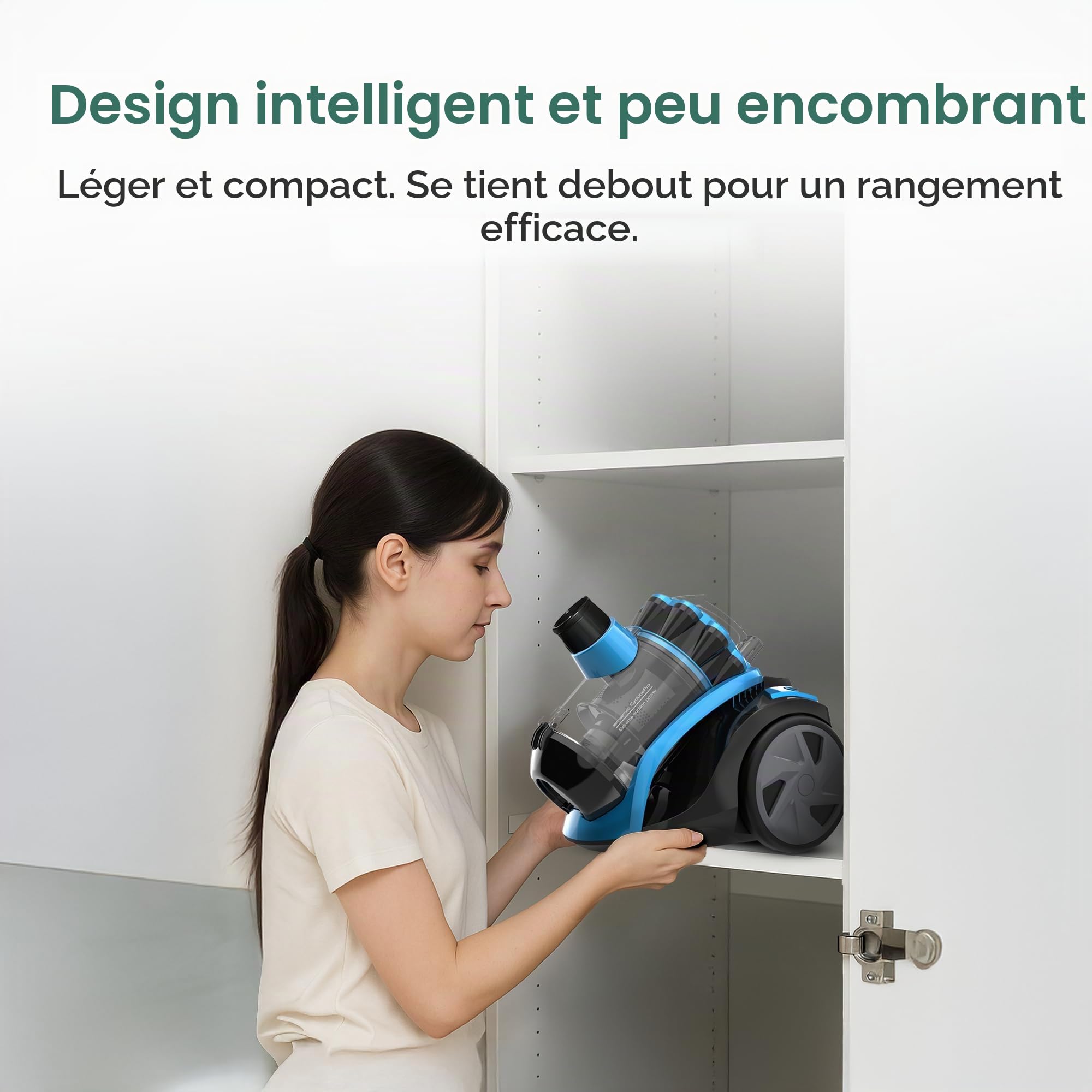 Aspirateur Cyclonique Écoologique Bleu Emerio VCE-108278.10 Zyklon-Staubsauger