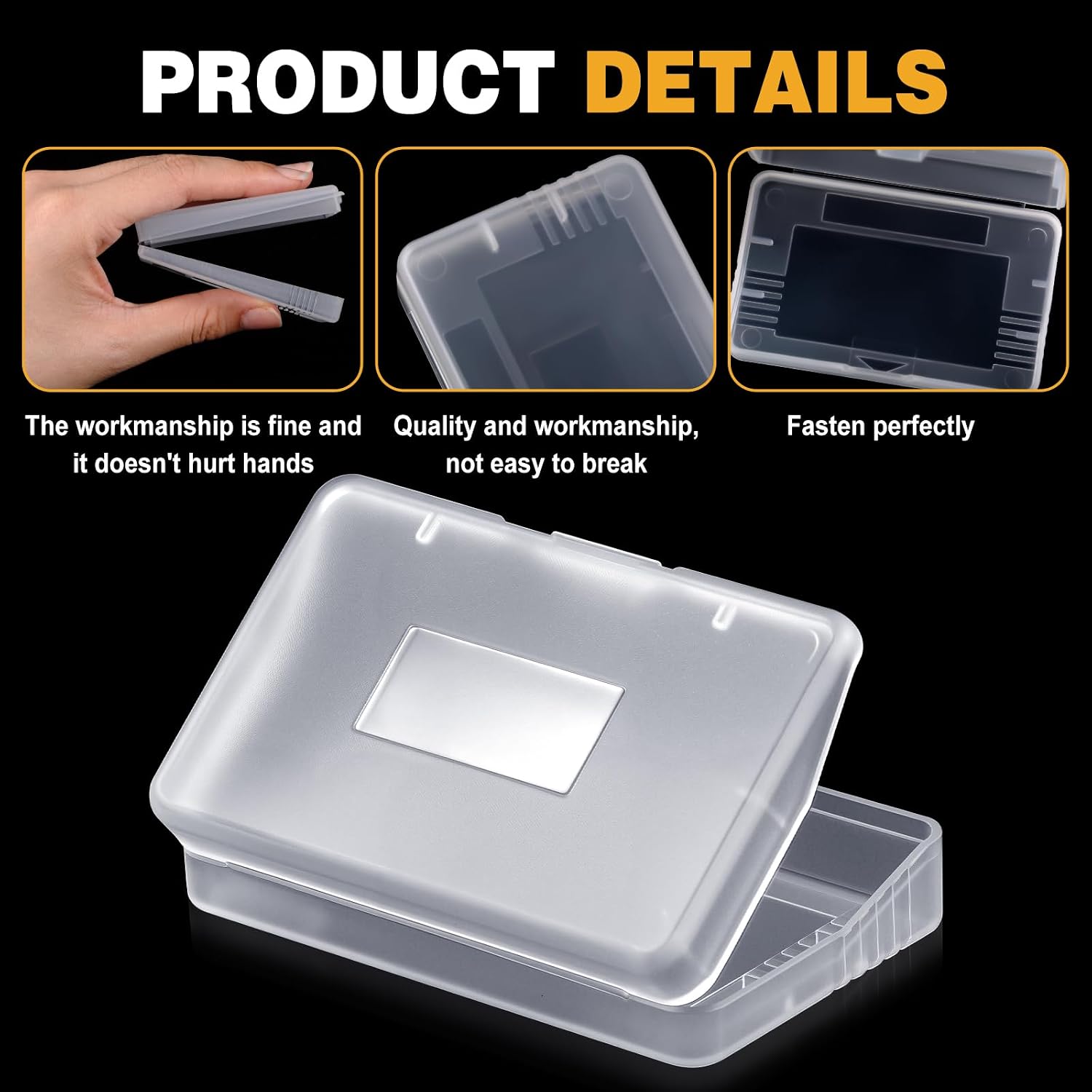 Reallnaive 50 Pcs Transparent Cartridge Game Case Box Anti Dust Advance Game Case Cover with Big Storage Box Compatible with GBA DS 3DS DSI Christmas Party Favors Gifts