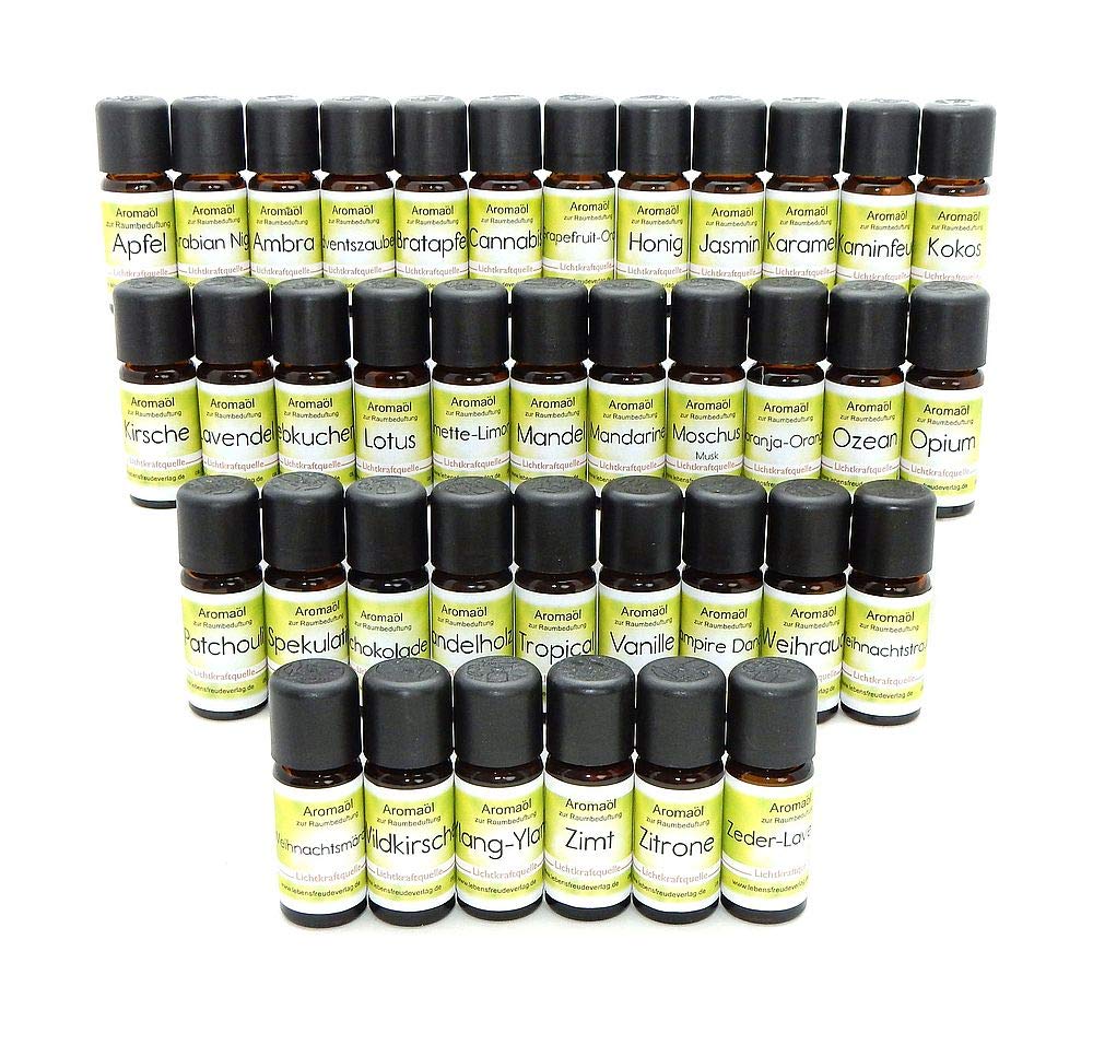 Set mit 37 Aromaölen-Duftölen - Feinste Düfte - Beste Qualität