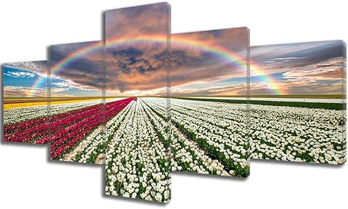 Vista 310 de Paisaje de 5 piezas pintura sobre lienzo