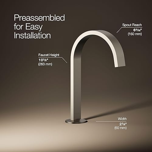 Miniatura 18 de Kohler 77968-CP Components - Caño para fregadero, cromo pulido