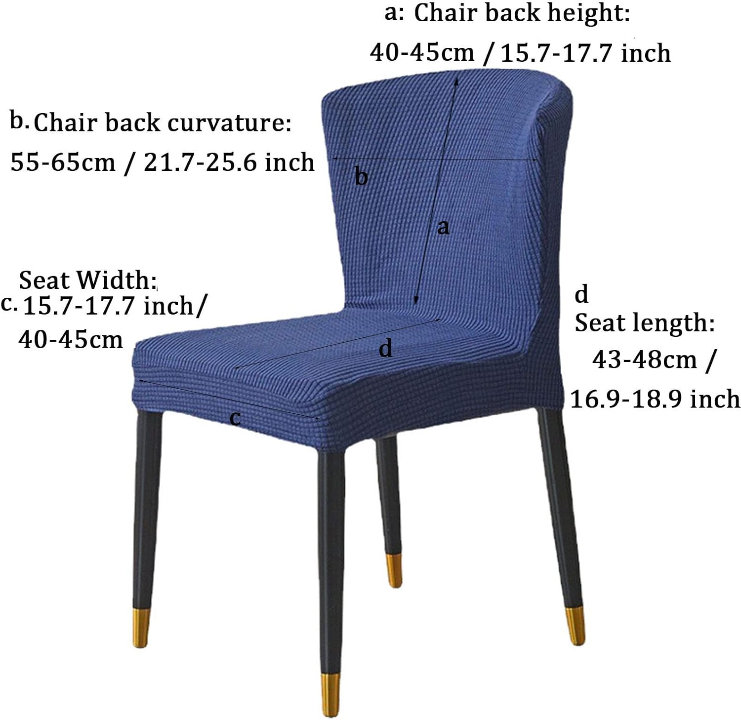 Curved Back Accent Dining Chair Slipcover, Swivel Slip Covers for Counter Height Bar Stools, Armless Bar Stool Chair Covers
