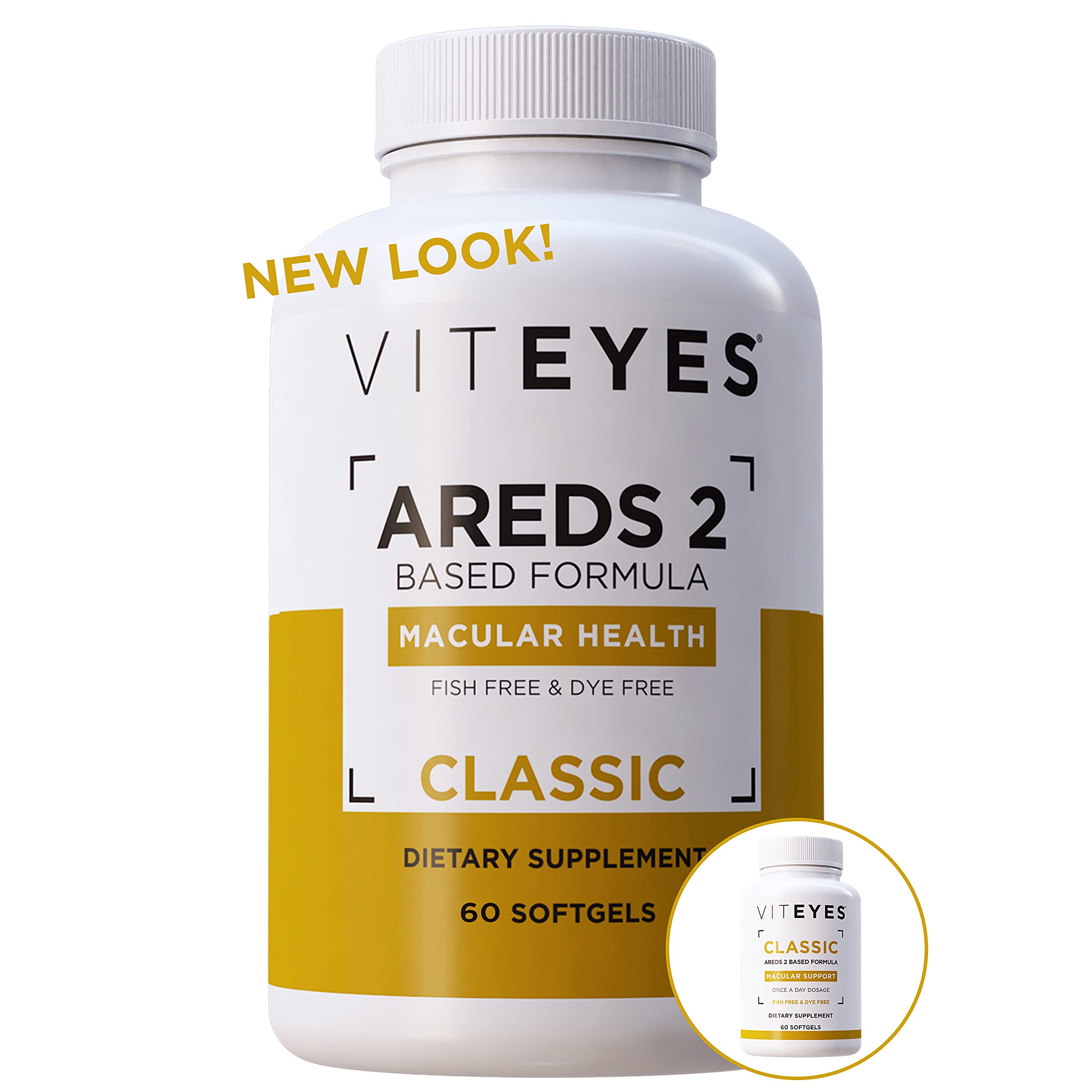Viteyes Classic AREDS 2 Macular Formula Softgels with 500 mg Vitamin C
