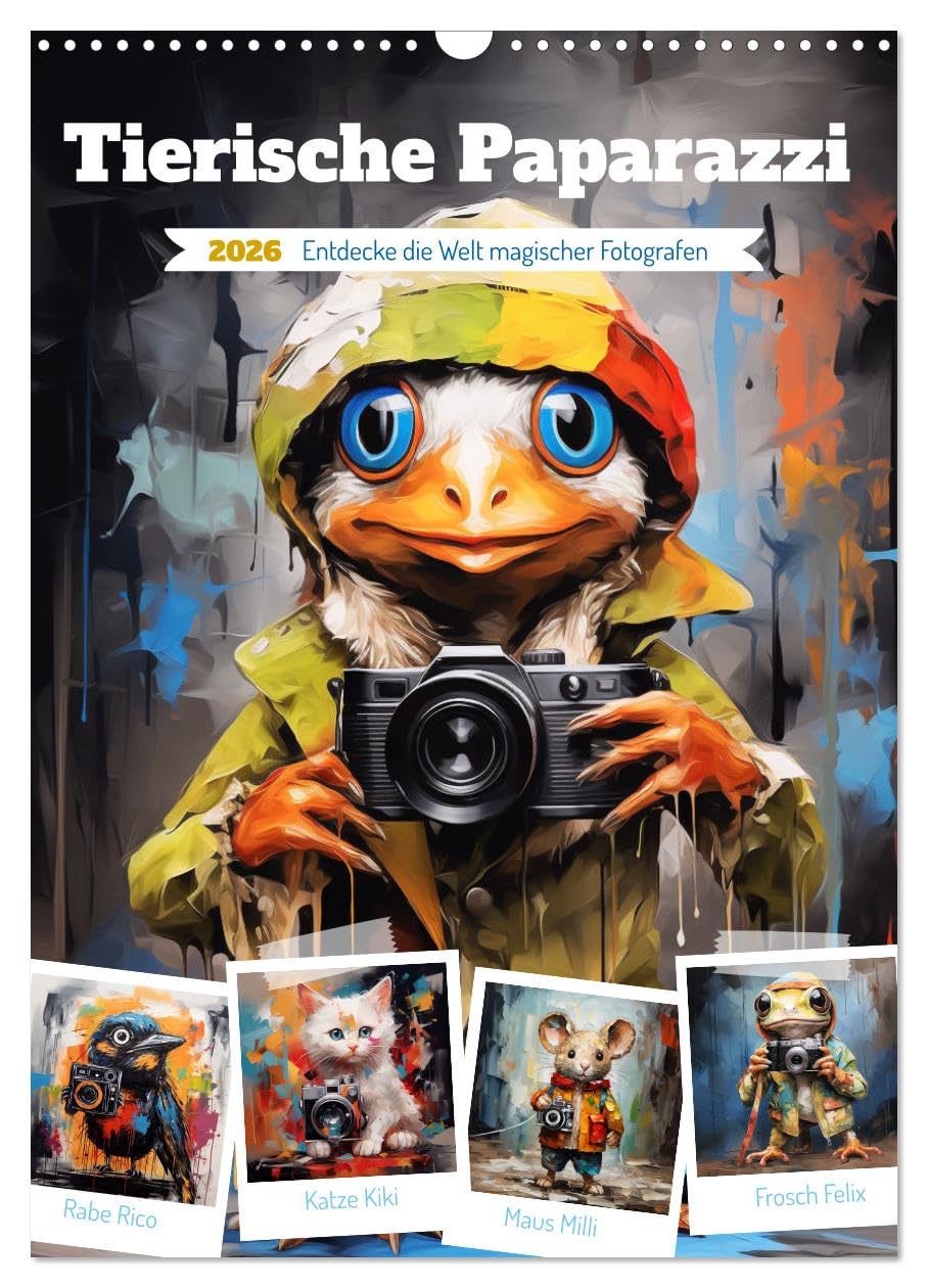Animal paparazzi UK-Version (Wall Calendar 2026 DIN A3 Portrait), CALVENDO 12 Month Wall Calendar โ image 1