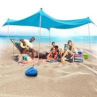JAICOM Tenda da spiaggia, 3m x 3m Parasole Portatile