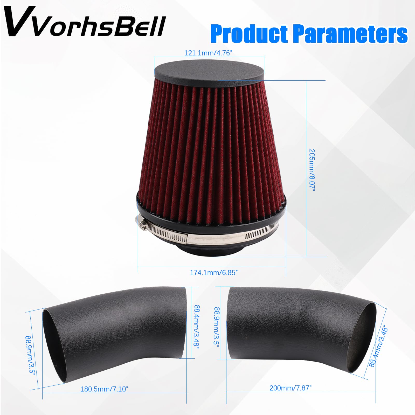 Kaltlufteinlass kompatibel mit BMW F90 M5 M8 Competition G30 M550i M850i Performance Upgrade