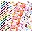 WRAPAHOLIC Birthday Wrapping Paper Sheet - 12 Sheets Rainbow Clouds and Birthday Celebratory Design Folded Flat for Party, Baby Showers - 19.7 Inch X 30 Inch Per Sheet