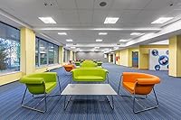 uDecor Arena Tegular 2x2 Acoustical Ceiling Tiles Box of 10 - Class A Fire-Rated 24x24 Drop Ceiling Tiles Noise Reduction Humidity Sag Resistant