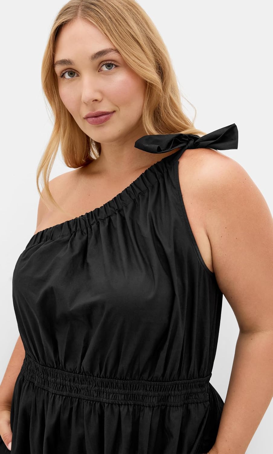 City Chic Plus Size Dress - Haylee One Shoulder Cotton Maxi