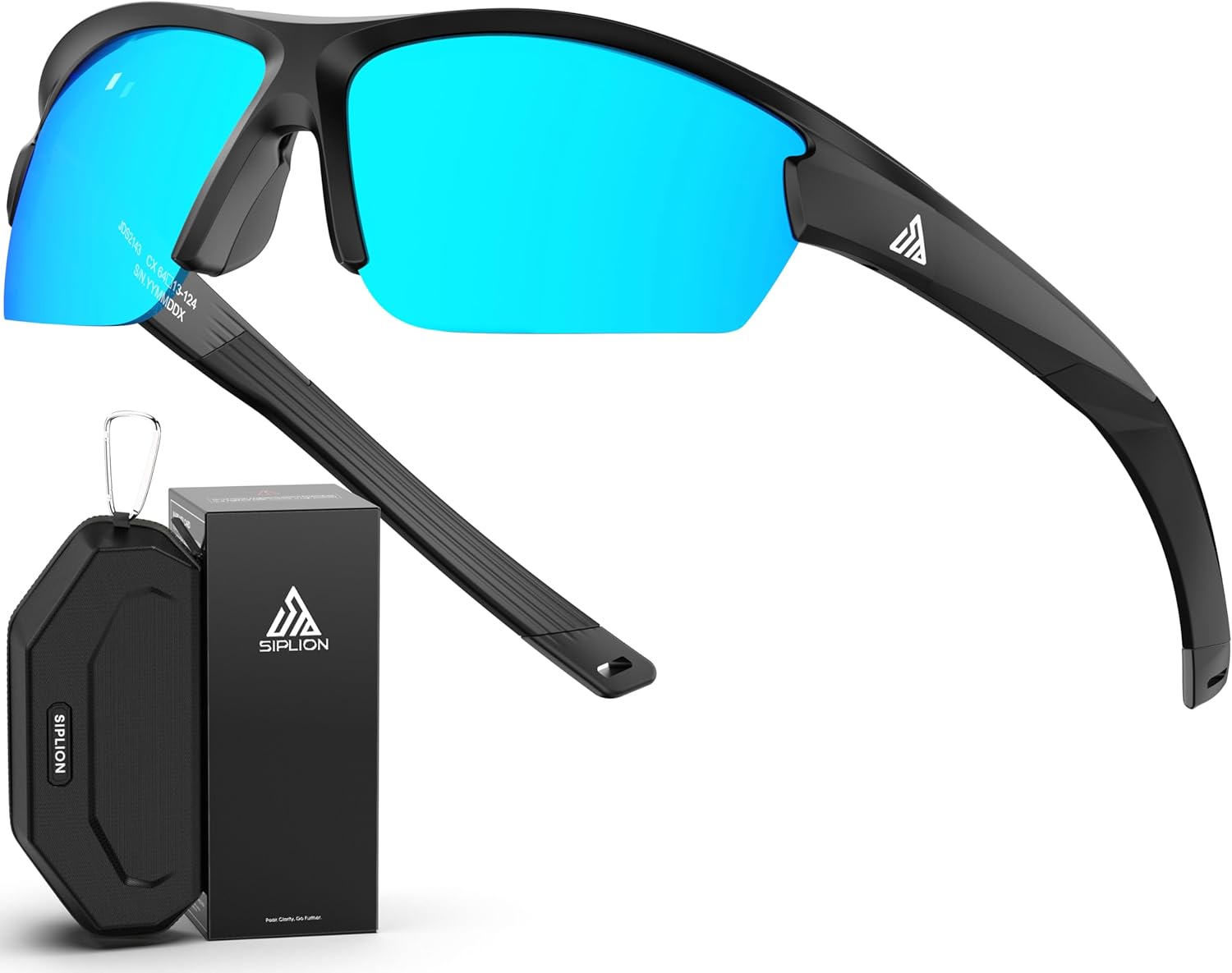 SIPLION Polarized Sunglasses Men Sports: Women UV400 Protection TR90 Frame Anti-Slip Wrap-Around for Driving Fishing Golf