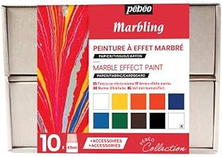 Pebeo 758495 MARBLING Collection Set, Assorted 10X45ML