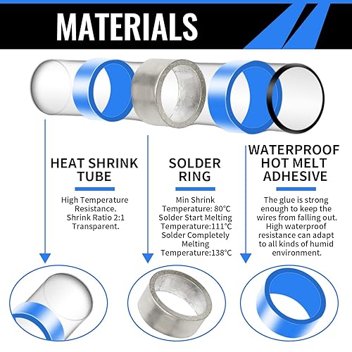 Miniatura 3 de Conectores de alambre de soldadura termorretráctil conectores de soldadura, conectores de culata impermeable, conectores eléctricos