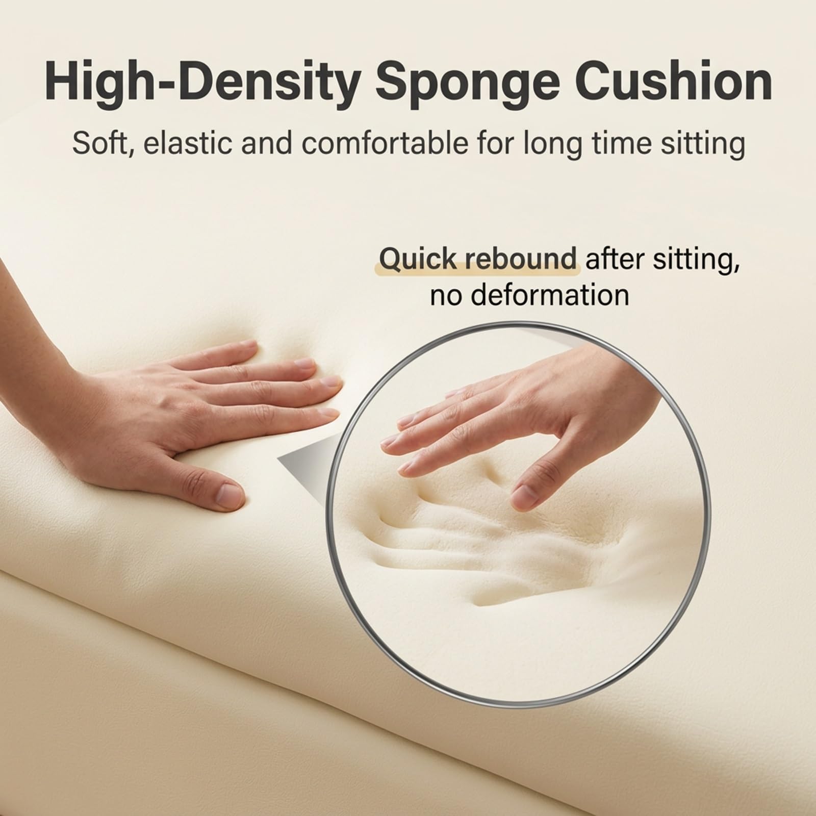Banc Coffre en Similicuir, Banc de Rangement Rembourré Extra Long pour Pied de Lit, Chambre, Entrée et Salon(White,110x30x43cm)