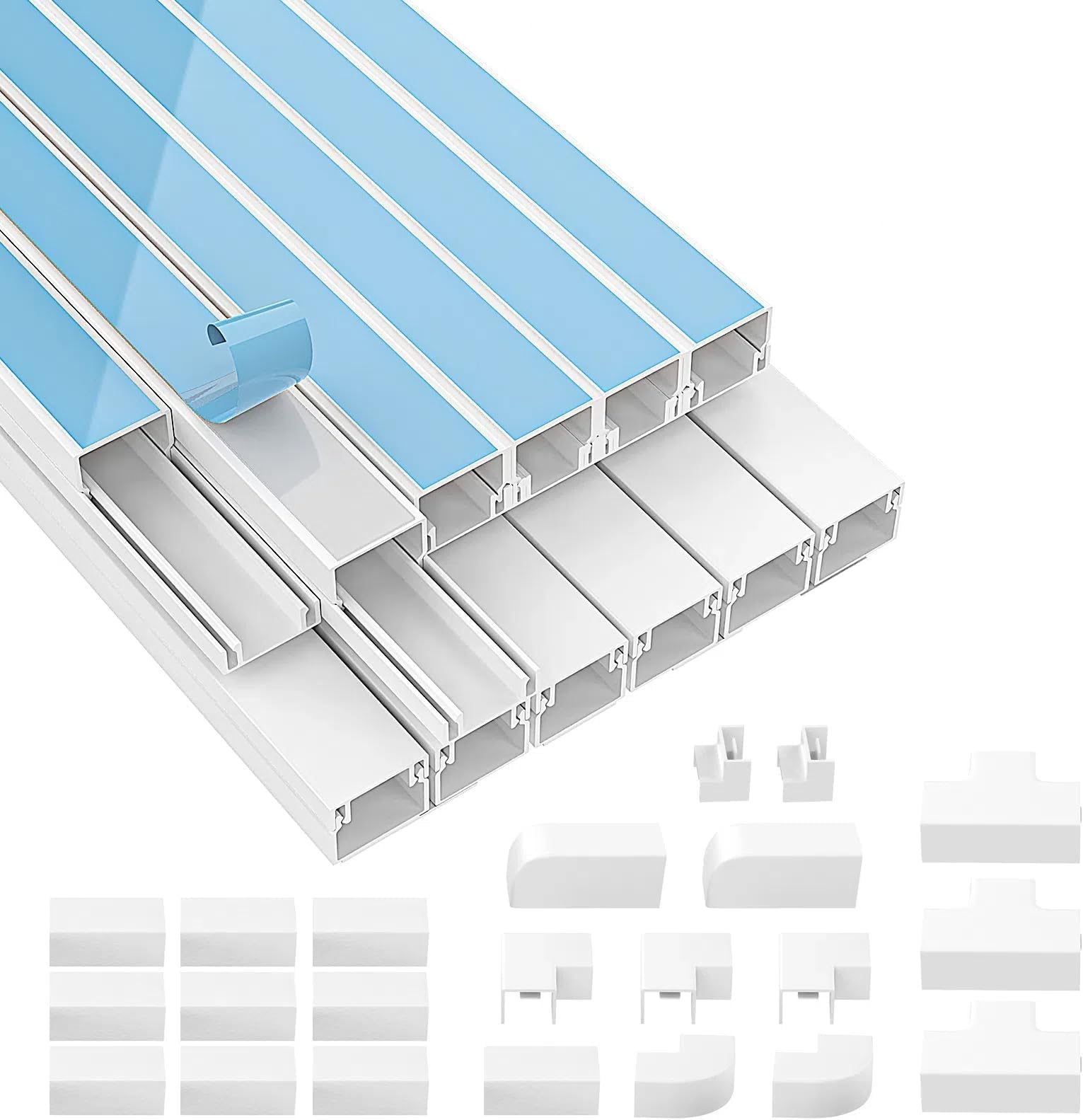 Kabel-Organizer Selbstklebend – 4 Stück, 3 Meter Gesamtlänge – Für Schreibtisch, TV & Mehr
