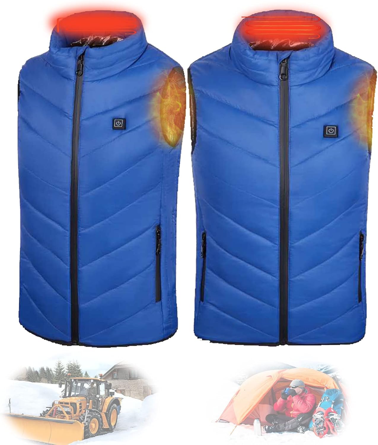 BEESOM Warm Electric Heated Vest Upgrade USB Rechagable