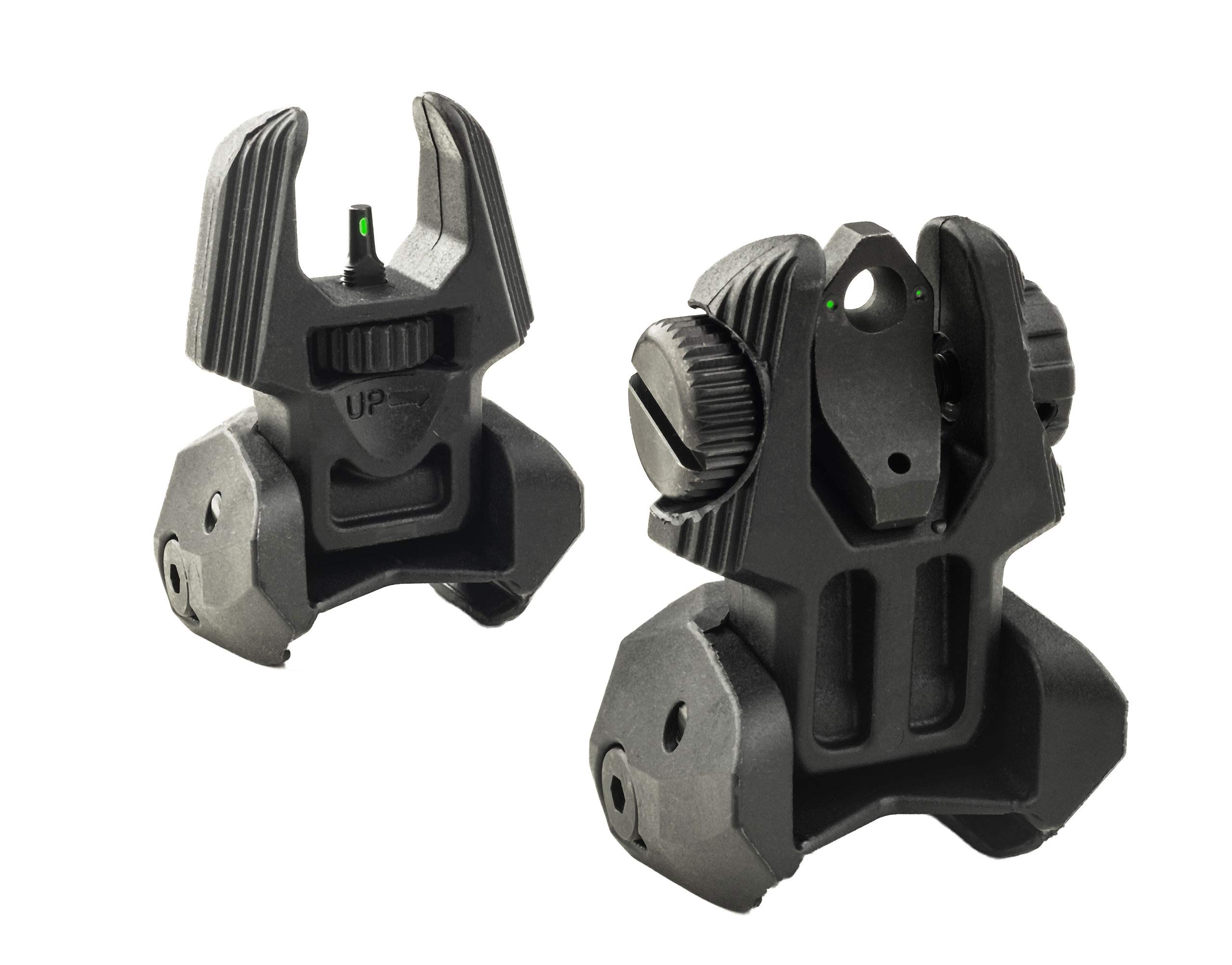 Meprolight FRBS M2D Self-Illuminated Flip Backup Sights, 2 Rear Dots