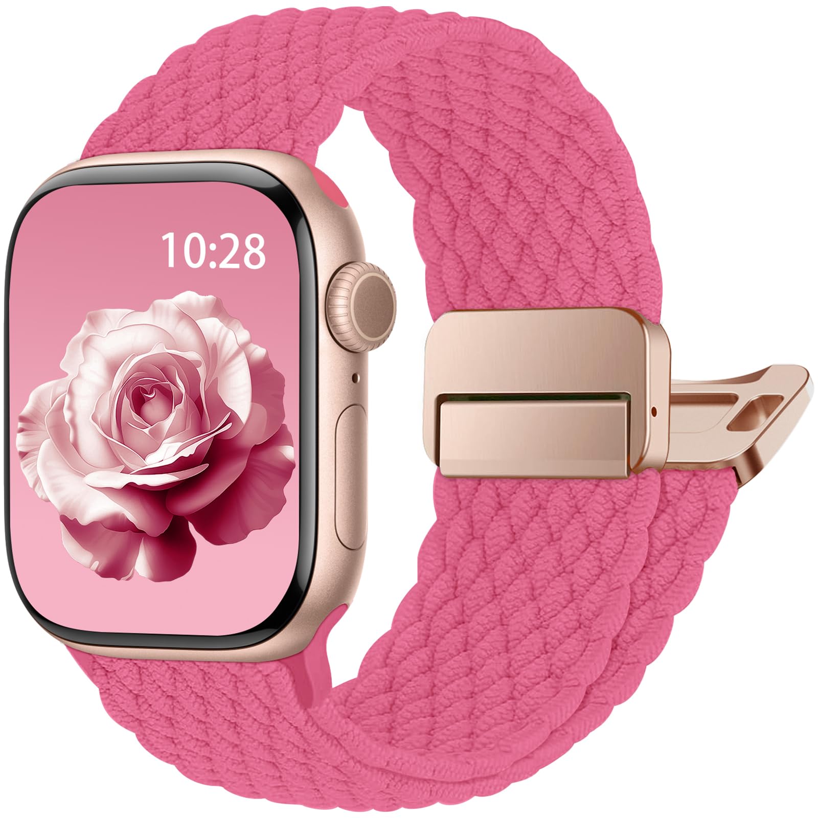 Geflochtenes Armband Kompatibel mit Apple Watch Armband 40mm 42mm 41mm 38mm 44mm 45mm 46mm 49mm, Magnetic Closure Sport Nylon Armbänder für iWatch Series 11 10 9 8 7 6 5 4 SE 3 2 1 Ultra
