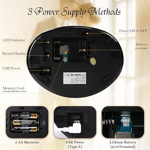 Miniatura 4 de Libro de invitados de audio, teléfono de boda, teléfono de audio, estilo vintage, mensaje de audio para graduación, fiesta de jubilación,