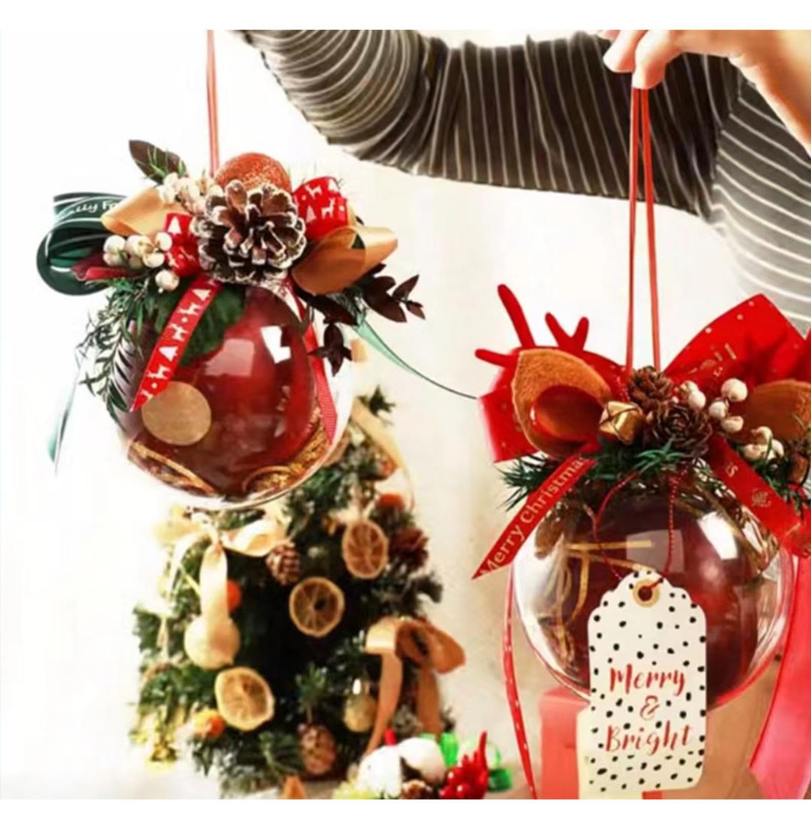 クリスマスボール 透明 デコレーションボール オーナメント 装飾 20個