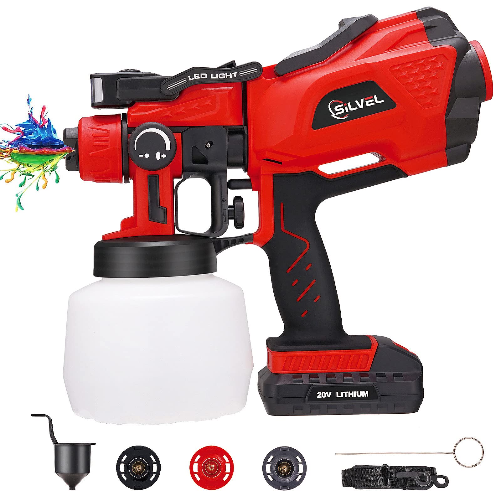 Buy SILVEL Cordless Paint Sprayer, 20V 150W Electric Paint Gun