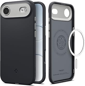 Spigen iPhone Air ile Uyumlu MagSafe Kılıf Nano Pop Mag Fit Kaymaz Silikon Siyah Kapak - ACS09933 (Spigen TR Garantili)