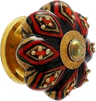 Vista 11 de Tiradores para tocador - Manejados a mano de cerámica de campo para cajones de armarios de cocina - Tiradores para armario de granja estilo bohemia