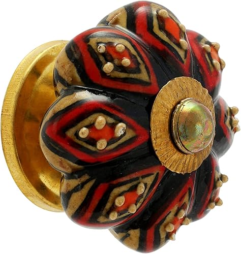 Miniatura 11 de Tiradores para tocador - Manejados a mano de cerámica de campo para cajones de armarios de cocina - Tiradores para armario de granja estilo bohemia