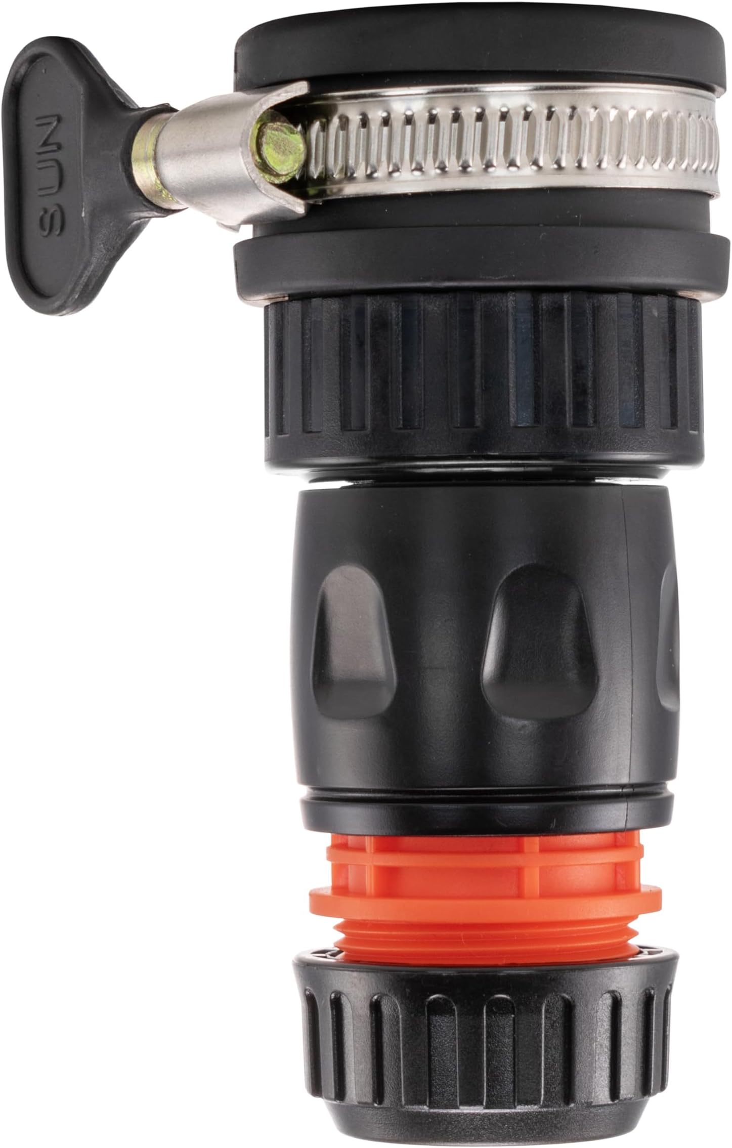 Cost Wise Wider Rubber Adjustable tap Connector for Kitchen/Mixer taps with a Round spout which Measures Between 22-24mm,Complete with Matching Hose Connector,