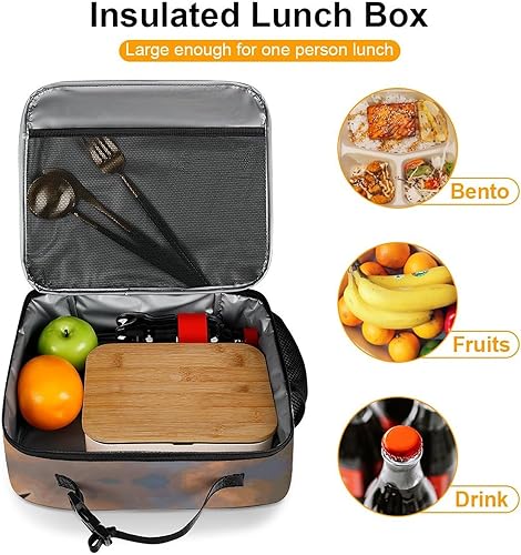 Miniatura 7 de Bald Eagle - Lonchera reutilizable con aislamiento, bolsa enfriadora, lonchera para comida y alimentos, bolsa de mano para mujeres, niños, niñas,