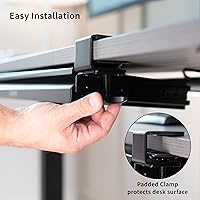 Vista 4 de VIVO DESK-DR22L - Cajón deslizante extraíble para debajo de la mesa de 22 pulgadas para escritorio de oficina, organizador de almacenamiento poco