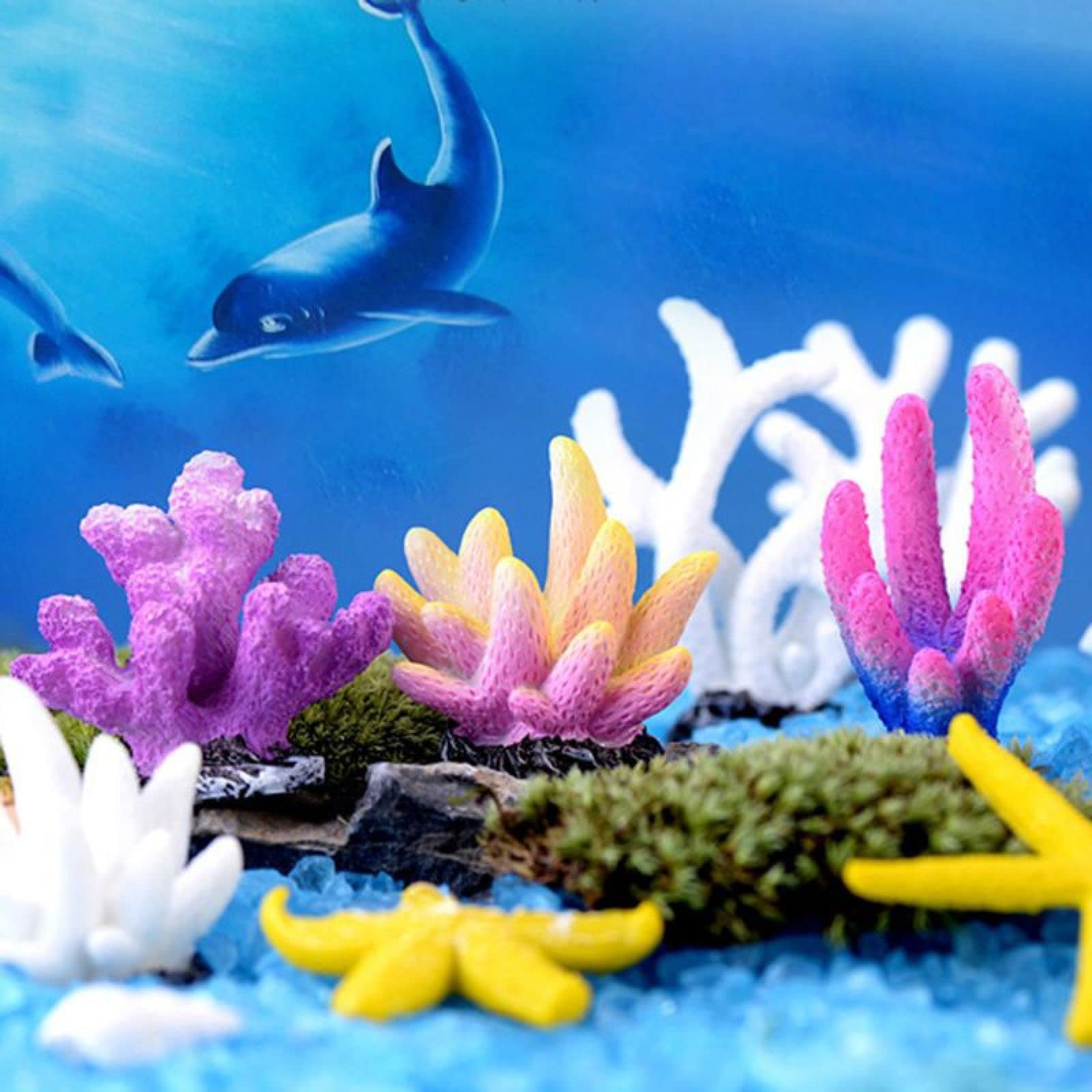 TAOMYPETS Barriera Corallina Acquario Resina Acquari Decorazione (B - 3