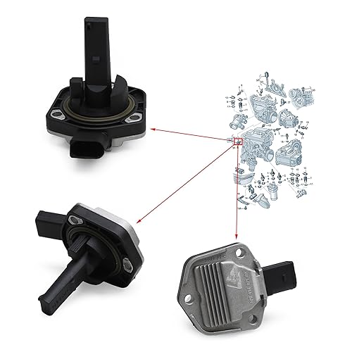Miniatura 2 de 1J0907660C Sensor de nivel de aceite 1J0907660B 1J0907660 Reemplazo para Audi A2 A3 A4 VW Tiguan Polo Jetta Golf New Beetle Bora Passat B5 B5.5