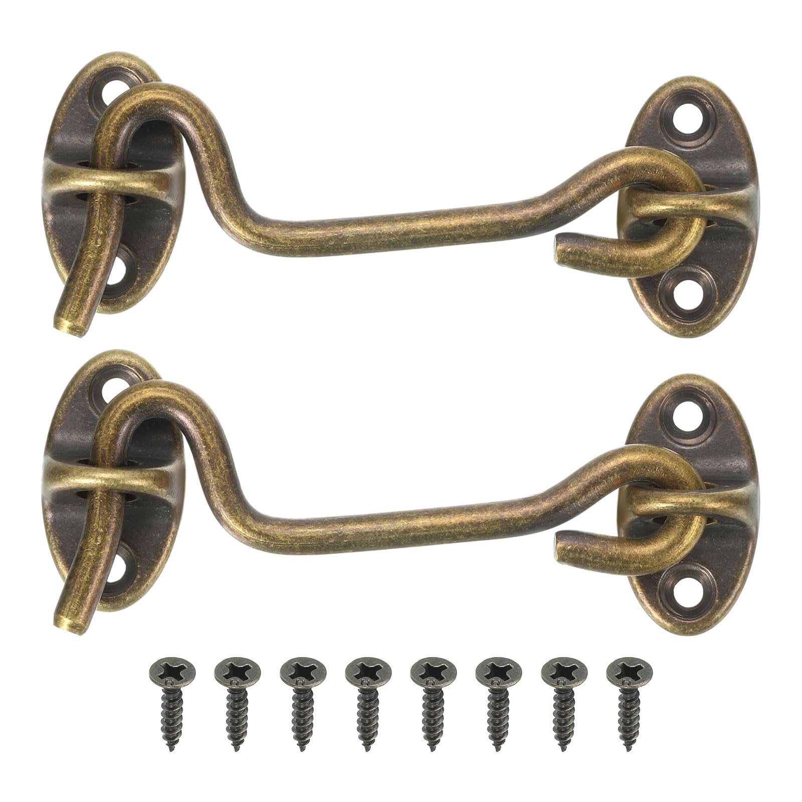 Crochets et oeillets 7,6 cm en laiton massif bronze pour securiser vos portes