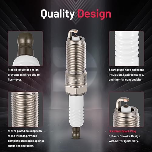 Miniatura 79 de BDFHYK Juego de 6 bujías iridio compatibles con Dodge Nitro Ram 1500 Dakota, compatible con Jeep Commander Liberty Grand Cherokee, Raider, 3.7L 4.7L