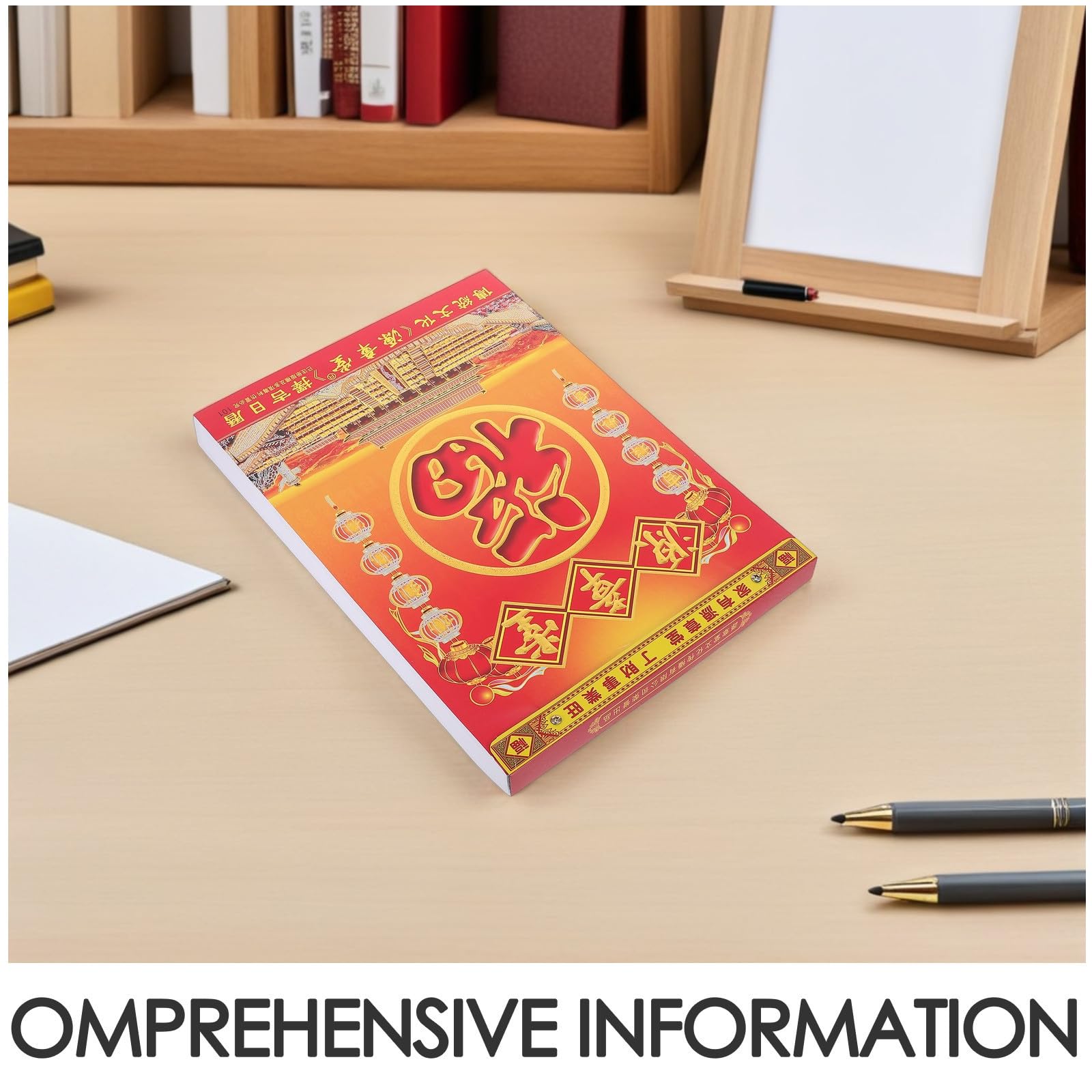 Amosfun Calendario da Parete 2027 Tema Anno della Capra in Carta Design Tradizionale e Strappo Giornaliero per Organizzazione Quotidiana in Ufficio o Scuola