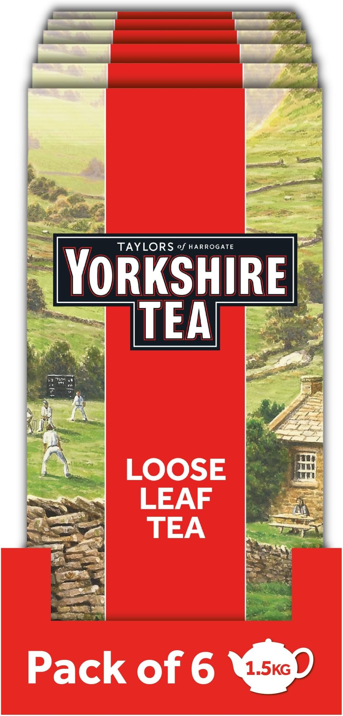 Loose Leaf Tea, Total of 1.5 kg (6 Packs of 250 g)