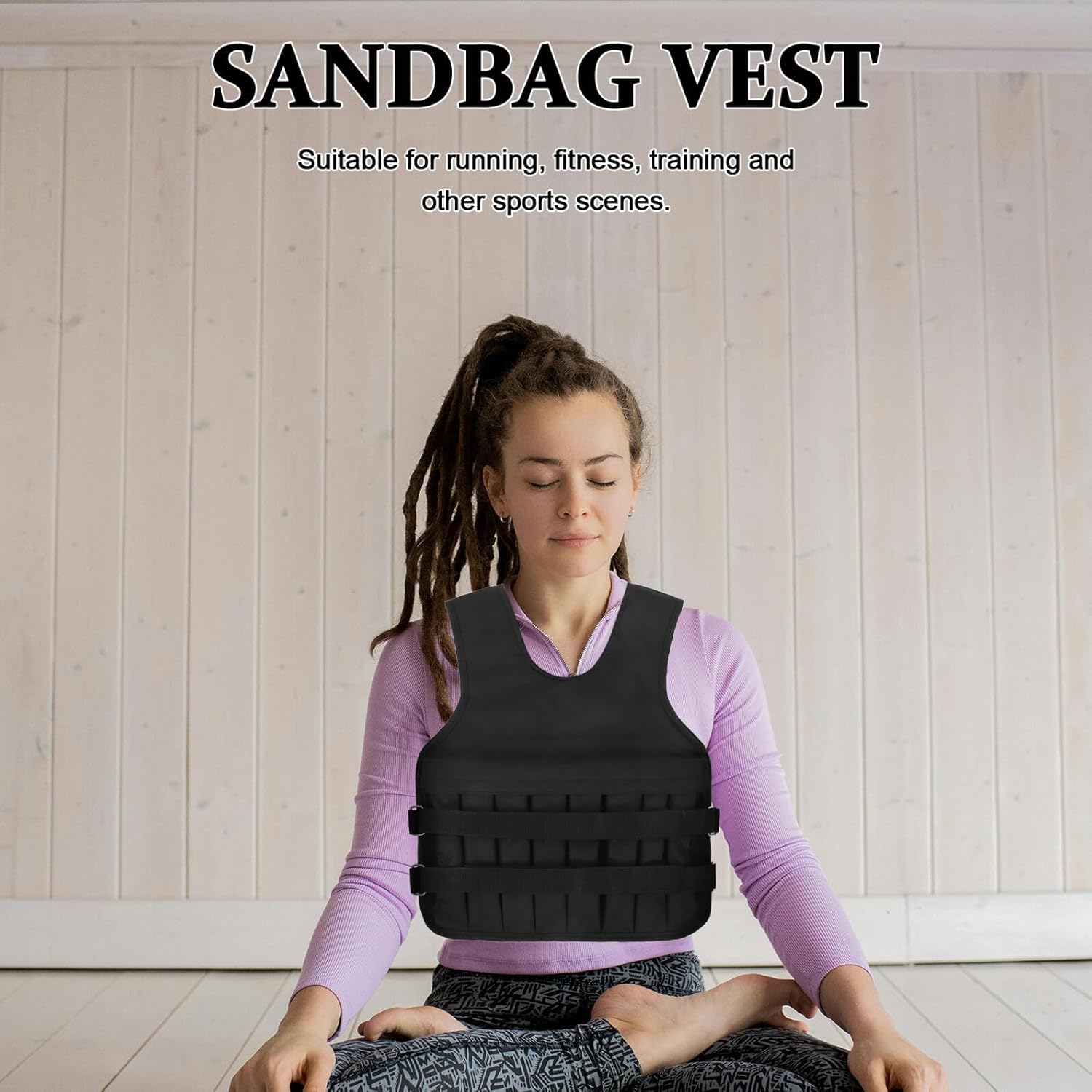 Alasum Oxford Cloth Weighted Vest for Men Adjustable Training Weight Vest for Running Fitness Strength Training Breathable and Wear-resistant