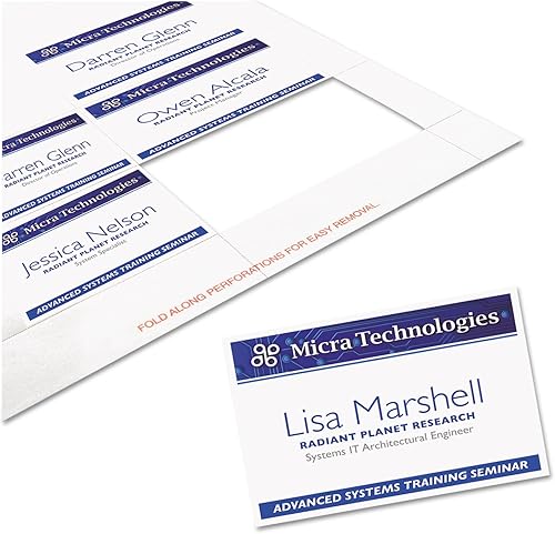 Miniatura 4 de Avery 5390 Recambio de placa de inserción, se adapta a 2-1/4 pulgadas x 3-1/2 pulgadas, 8/Sht, 400/BX, WE