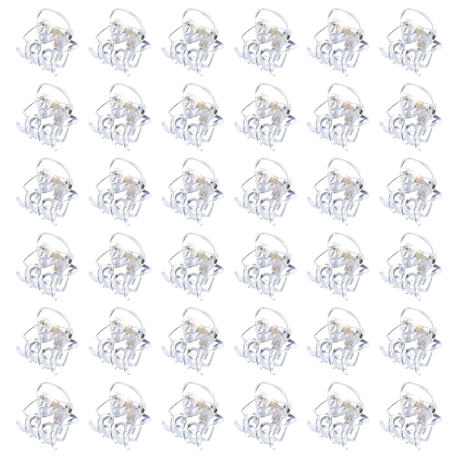 36 Piezas Pinzas de Pelo Pequeñas Transparente, Mini Clips para el Cabello, Pinzas de Pelo Plástico, Pinzas Antideslizantes para el Cabello para Uso Diario, Fiesta, Navidad, Festival