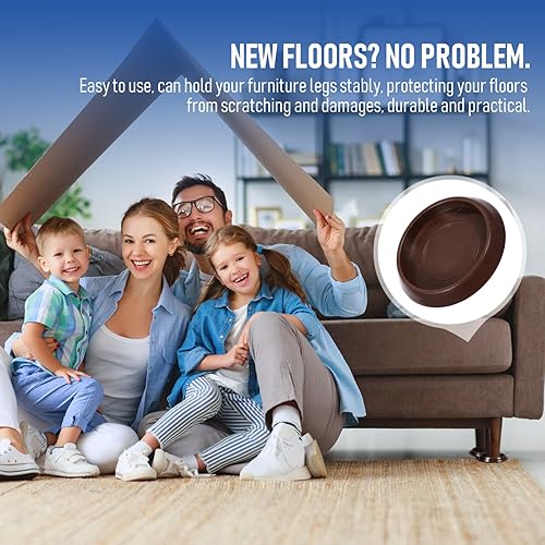 Miniatura 3 de Cabilock Almohadillas redondas para muebles, 10 uds., antideslizantes, para patas de muebles, tazas de ruedas para sofá, silla, tapones, tazas de