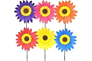 B bangcool 6-Pack Sunflower Wind Spinners