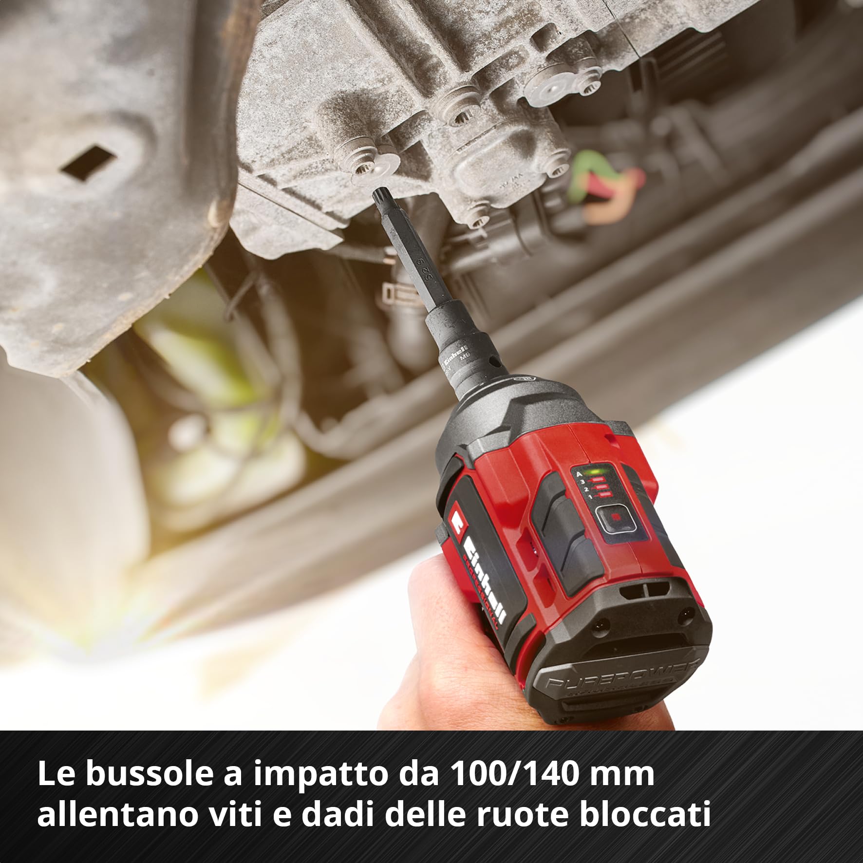 Original Einhell E-Case valigetta attrezzi 121 pezzi auto (professionale auto, set bussole, bussole porta inserti, inserti impact, bussole candele, cricchetti reversibili, valigetta sistema)