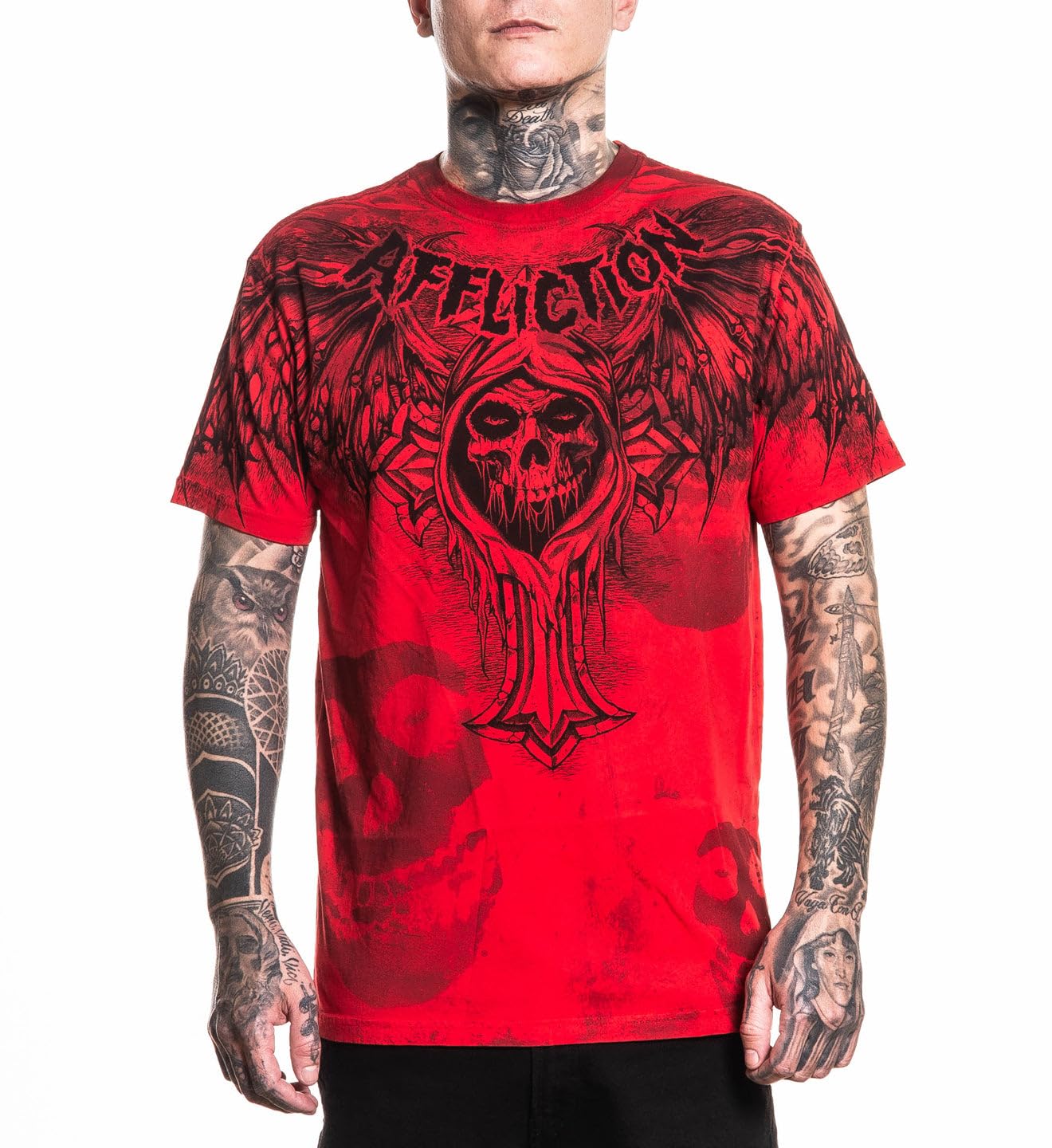 Affliction Misfits Mens T-Shirt Graphic Print Short Sleeve