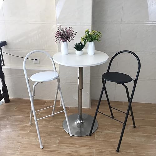 Miniatura 4 de YNLeMM Taburetes de bar modernos para desayuno, taburete plegable de madera con reposapiés trasero, taburete de bar plegable, altura de 26