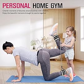 Ayombo Ankle Bands for Working Out, Resistance Bands with Cuffs for Kickbacks Hip, Home Fitness Equipment for Legs Glutes, Exercise Bands for Butt Lift Women, Achieve Stronger and Firmer Lower Body