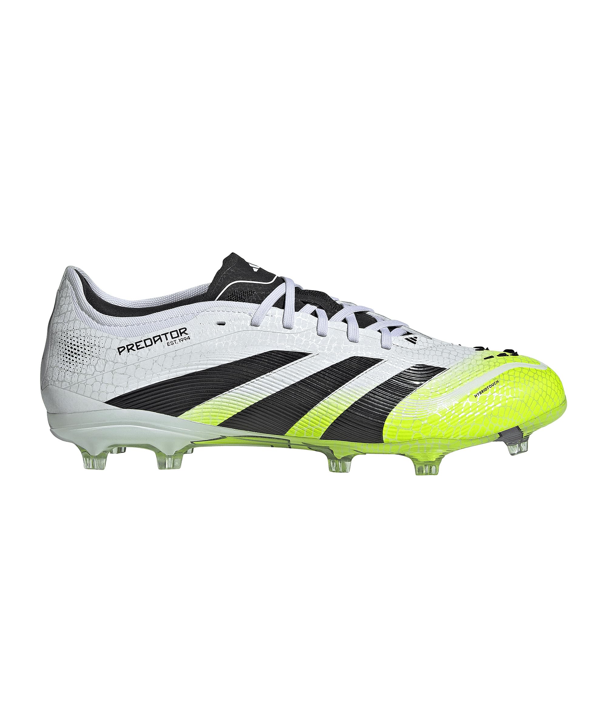adidas Chaussures de football Predator Pro FG - EU 42 Ftwr White / Core Black / Lucid Lemon