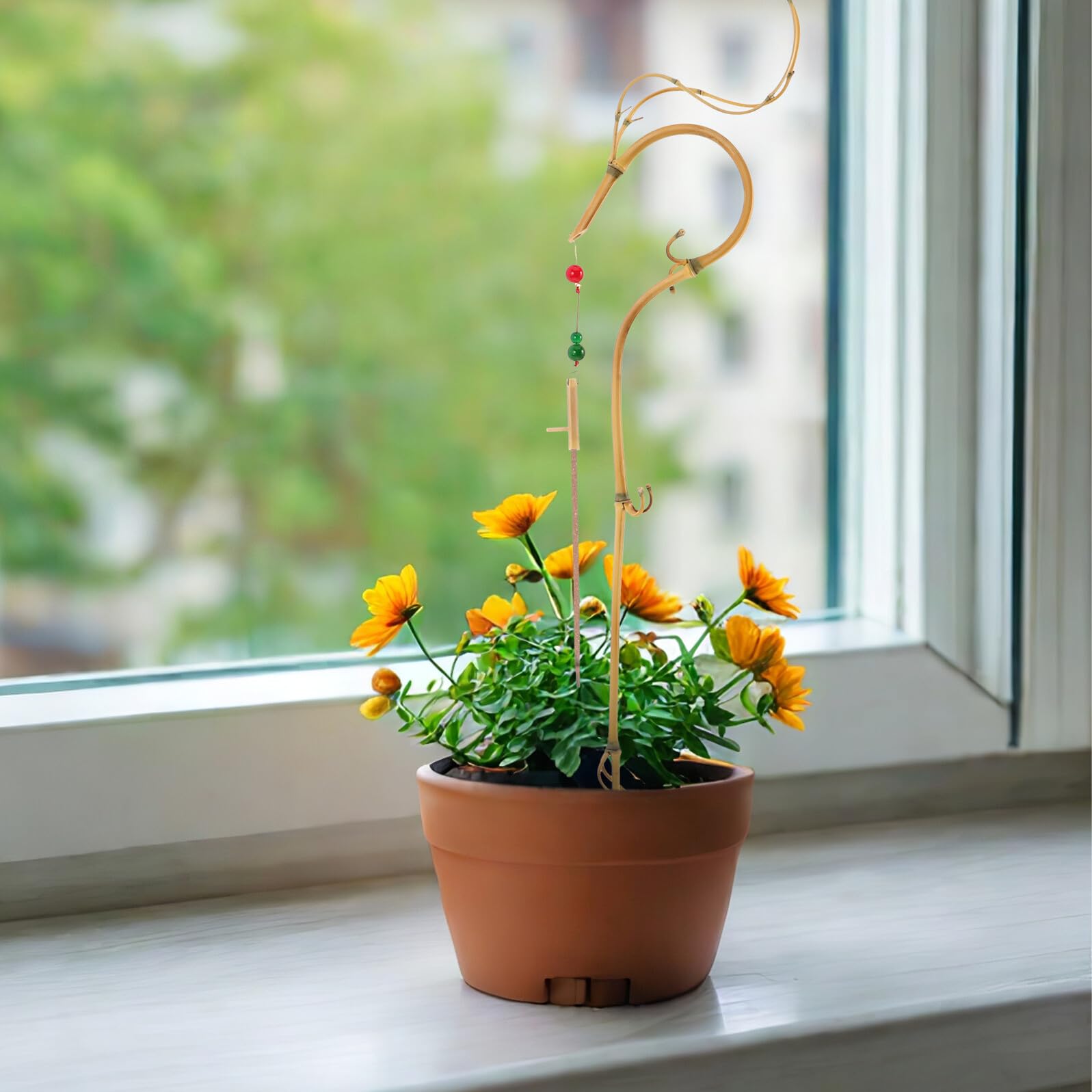 TOYANDONA Porta Incenso Riflusso a Forma di Drago in Bambù con Raccoglitore Cenere, Bruciatore Cono Porta Incenso Spirituale Verticale per Decorazione Casa e Meditazione