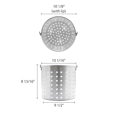 Miniatura 2 de Thunder Group ALSKBK003 - Cesta de vapor para 20 cuartos de galón ALSKSP004 perforada